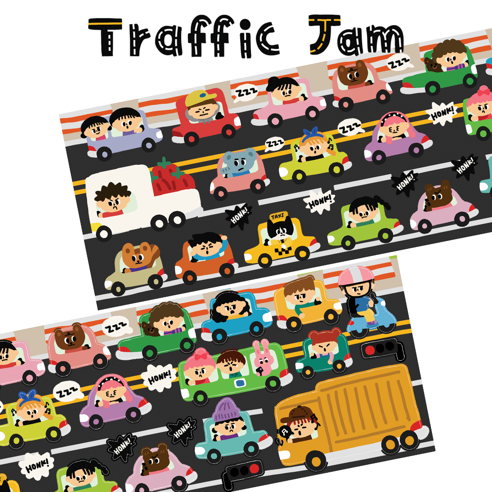 Dinga Mart Traffic Jam Sticker Sheet - Dandy Mail