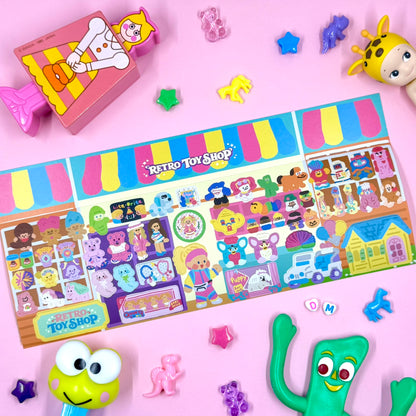 Dandy Mail x Dinga Mart Retro Toy Shop Sticker Sheet