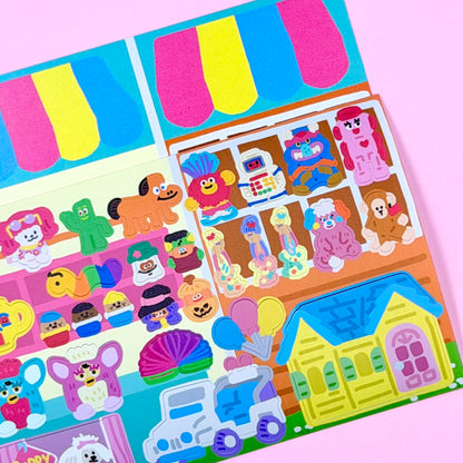 Dandy Mail x Dinga Mart Retro Toy Shop Sticker Sheet