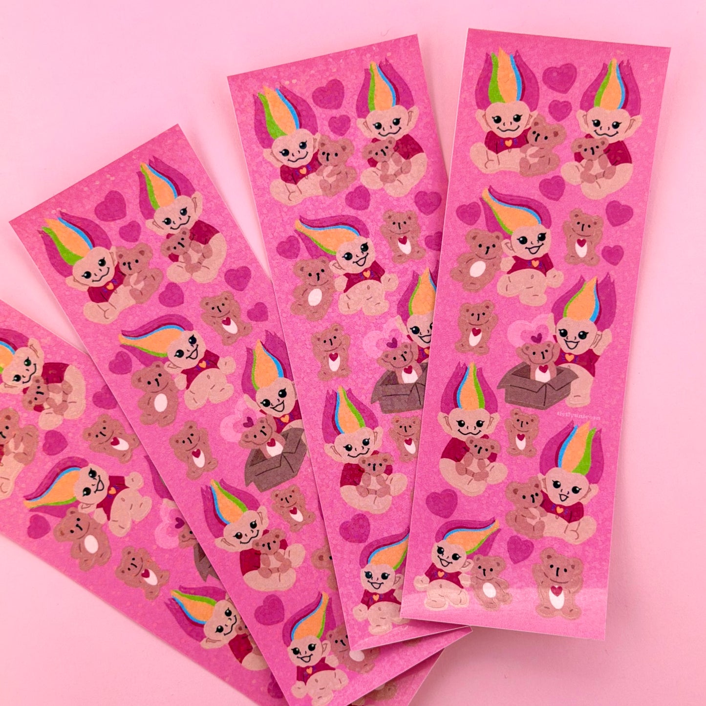 FlyFlyUnicorn Happy Troll Sticker Sheet