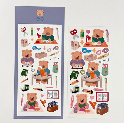 Poly Bear Diary Decoration Sticker Sheet