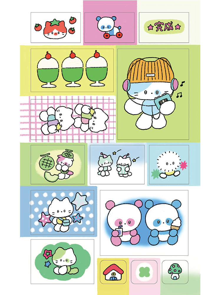 Catdabang Sparkly Squares Sticker Sheet - Dandy Mail