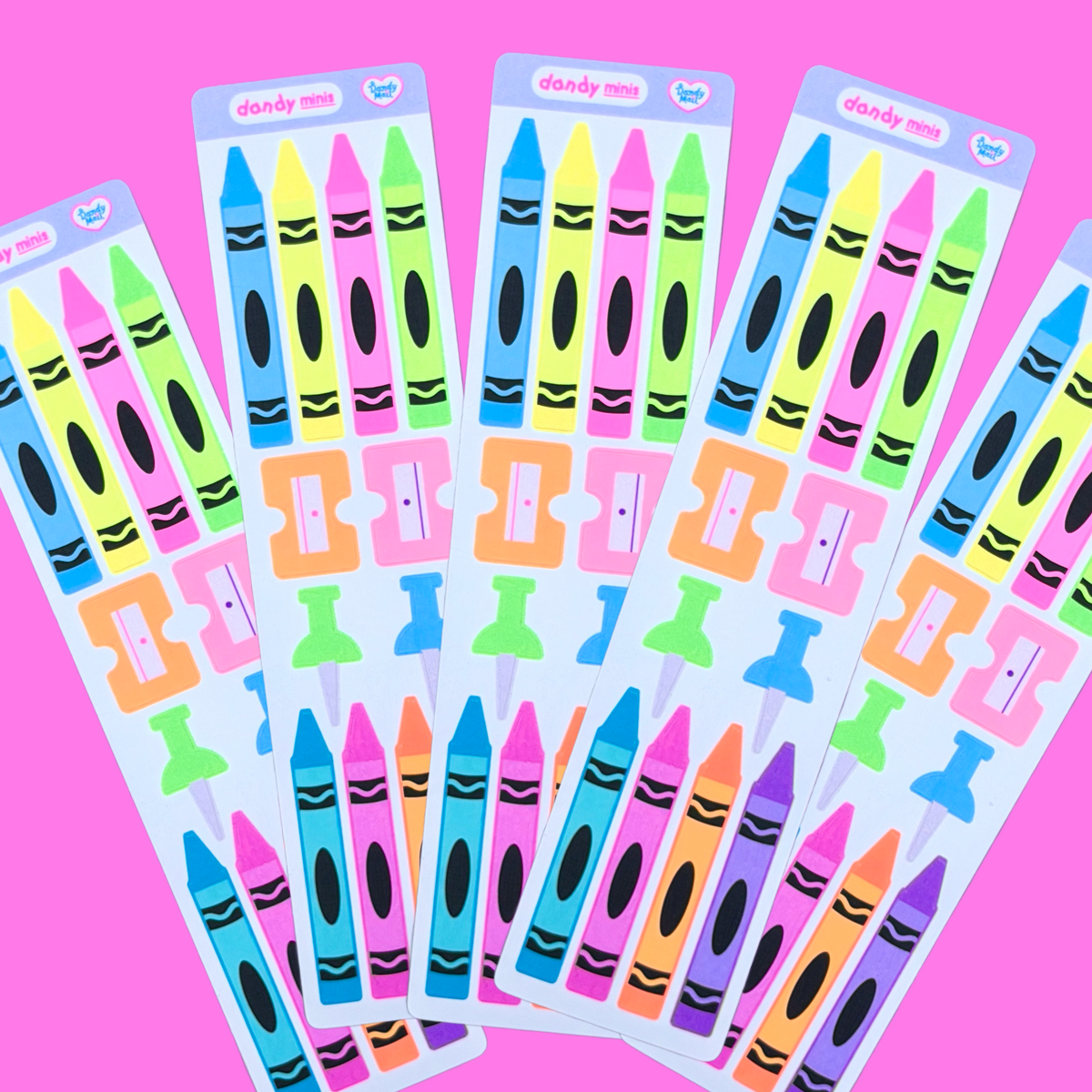 Dandy Minis Crayon Sticker Sheet - Dandy Mail