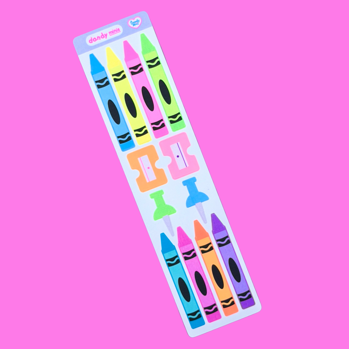 Dandy Minis Crayon Sticker Sheet - Dandy Mail