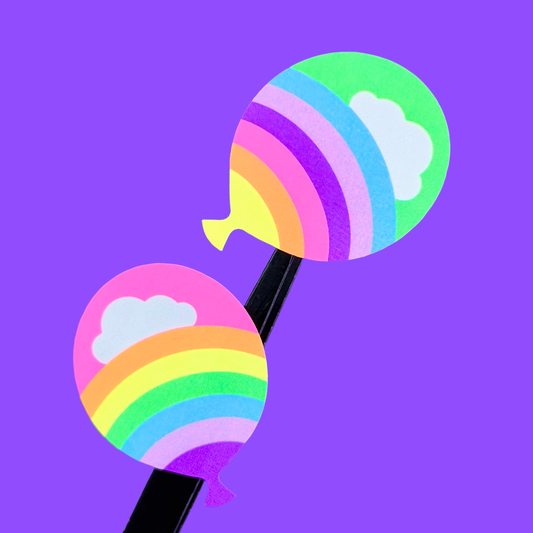 Dandy Designs Rainbow Balloons Sticker Sheet - Dandy Mail