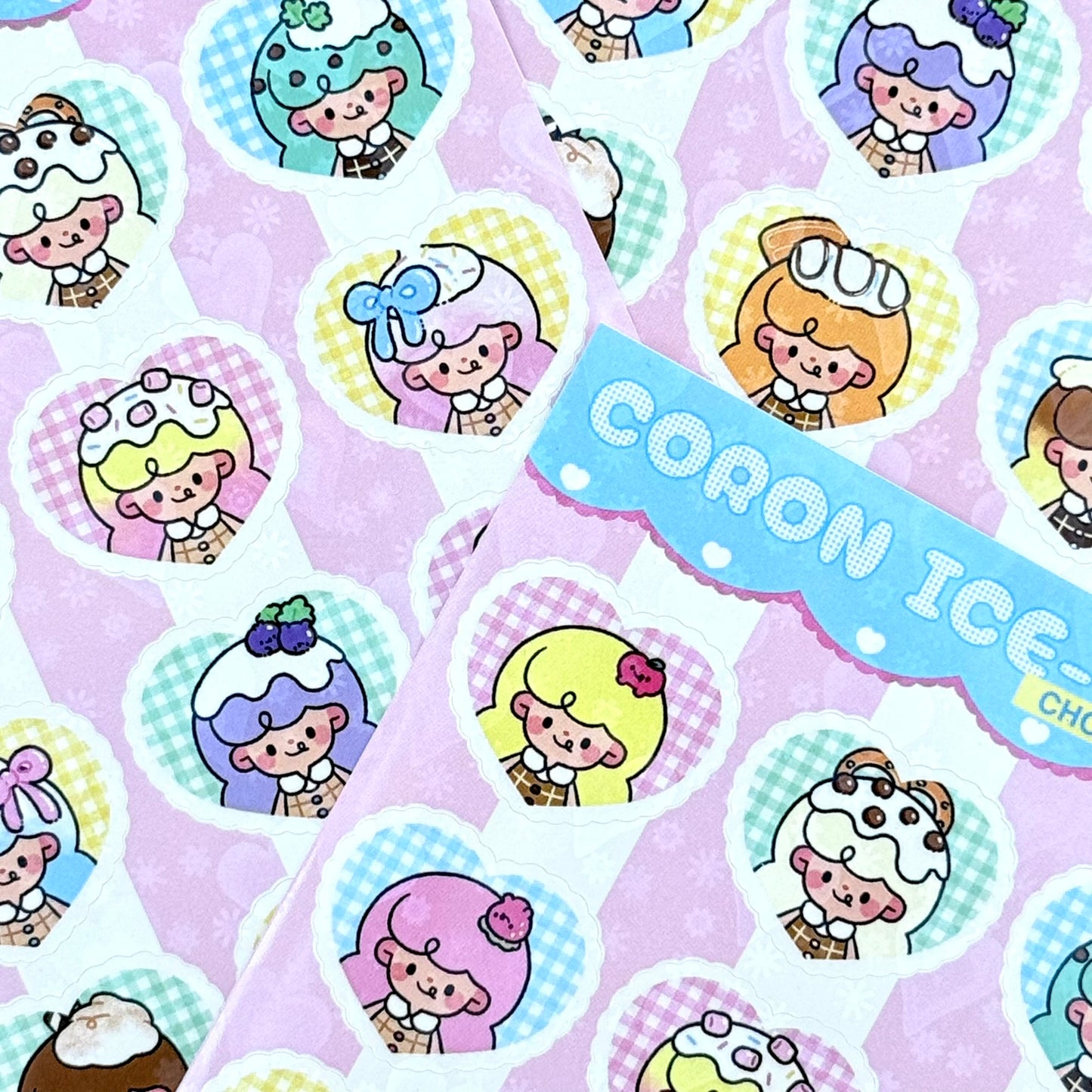 Coron Ice Cream Sticker Sheet - Dandy Mail