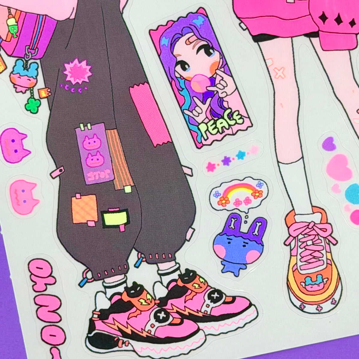 Leenahoo Key Ring Large Sticker Sheet - Dandy Mail