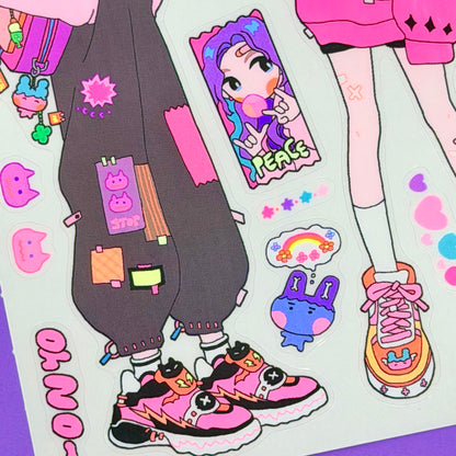 Leenahoo Key Ring Large Sticker Sheet - Dandy Mail