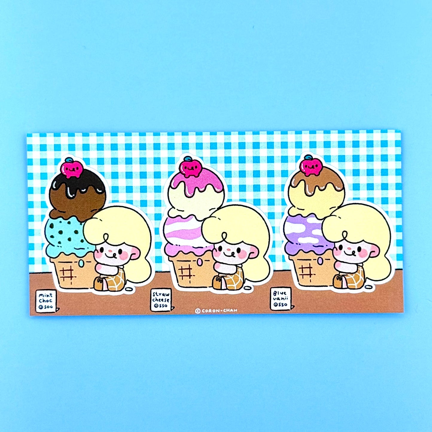 Coron Ice Cream Sundaes & Cones Sticker Sheets - Dandy Mail