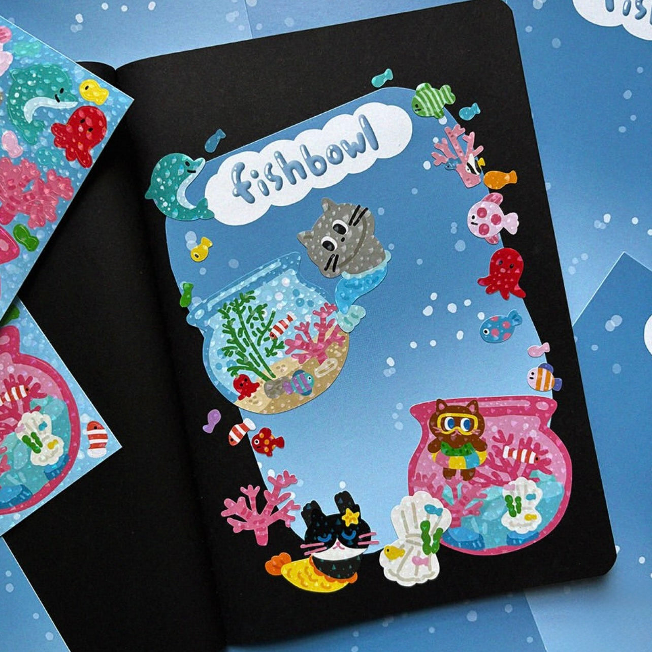 Dinga Mart Fishbowl Sticker Sheet - Dandy Mail