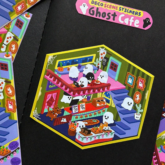 Dinga Mart Ghost Cafe Sticker Sheet - Dandy Mail