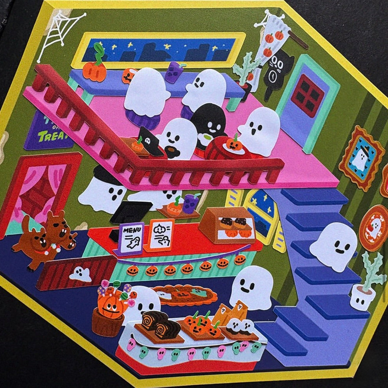 Dinga Mart Ghost Cafe Sticker Sheet - Dandy Mail