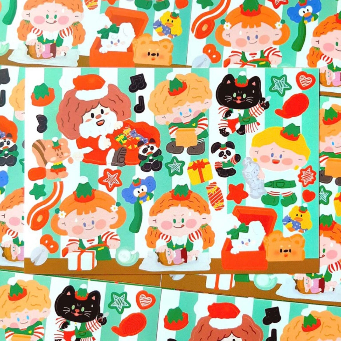Shop Zais Santa's Elves Sticker Sheet