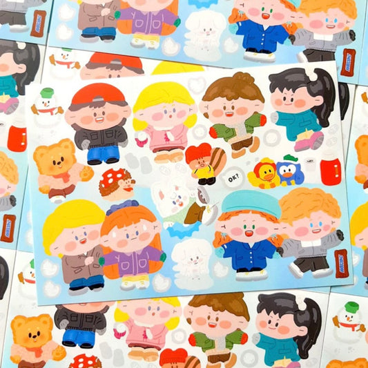 Shop Zais Winter Fun Sticker Sheet