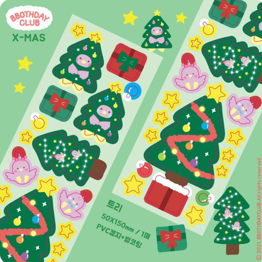 Bbothday Club Christmas Tree Sticker Sheet - Dandy Mail