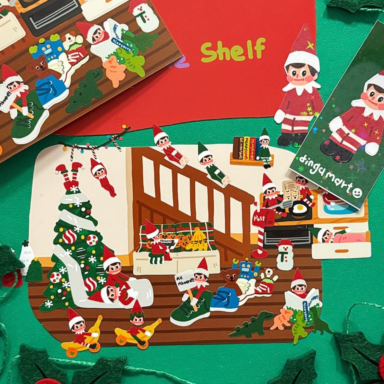 Dinga Mart 2024 Christmas Sticker Pack