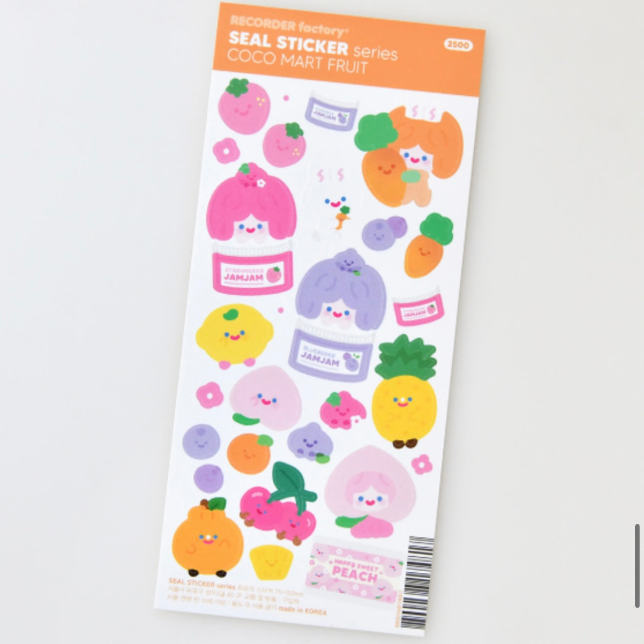 Recorder Factory Fruit Seal Sticker Sheet