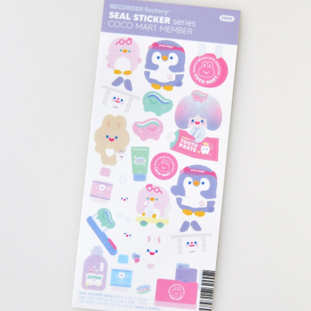 Recorder Factory Coco Mart Member Seal Sticker Sheet