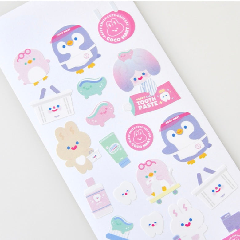 Recorder Factory Coco Mart Member Seal Sticker Sheet