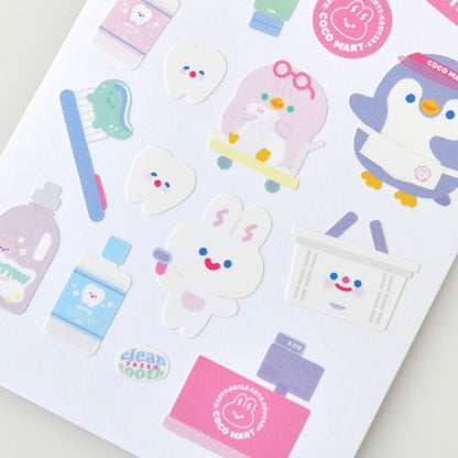 Recorder Factory Coco Mart Member Seal Sticker Sheet