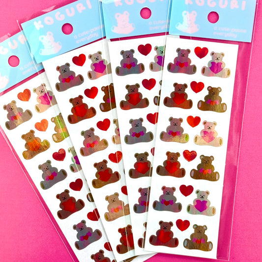 Koguri Sitting Bears 2 Sticker Sheet