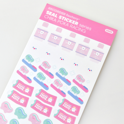 Recorder Factory Chika Poka Seal Sticker Sheet