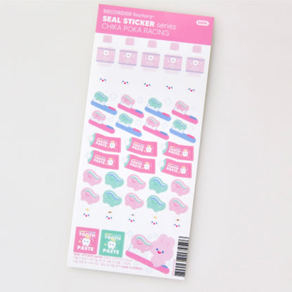 Recorder Factory Chika Poka Seal Sticker Sheet