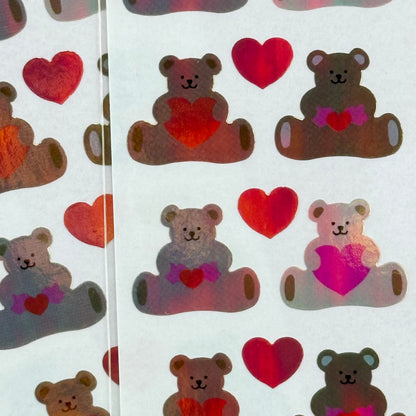 Koguri Sitting Bears 2 Sticker Sheet