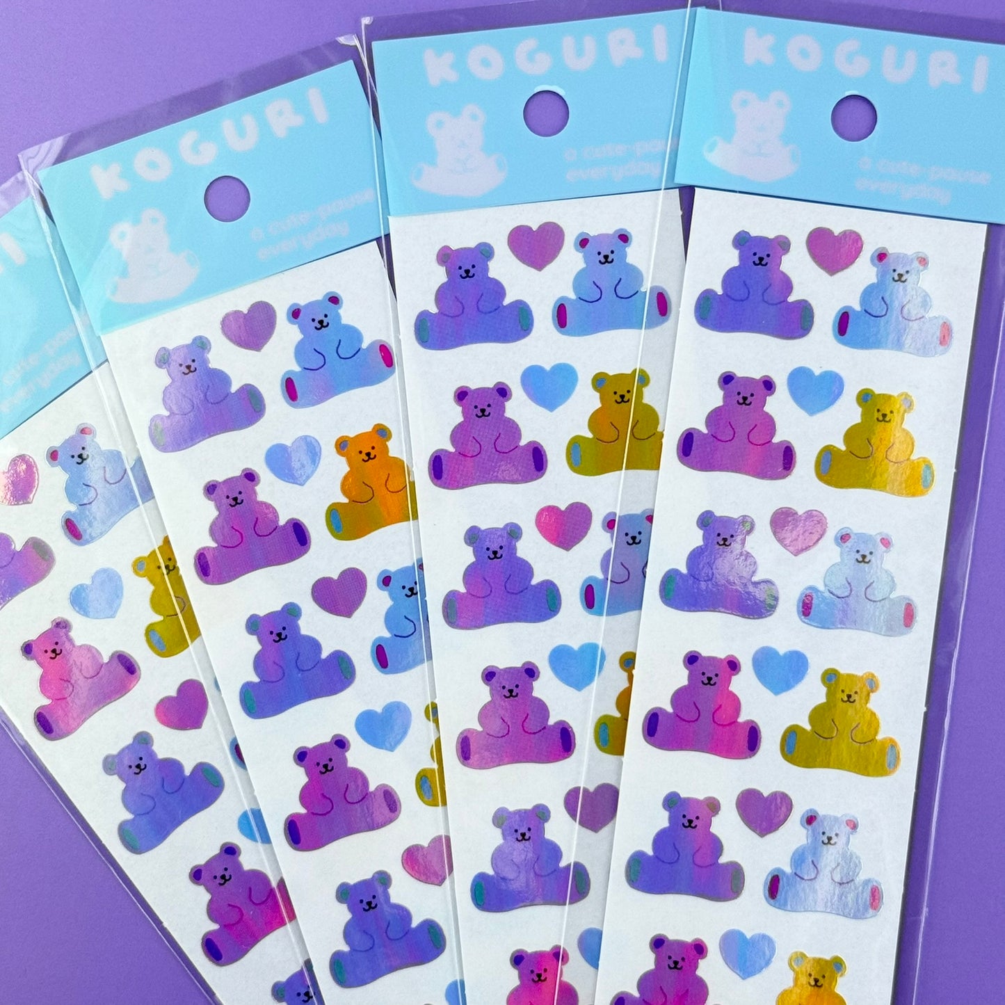 Koguri Sitting Bears 1 Sticker Sheet