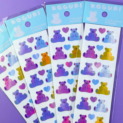 Koguri Sitting Bears 1 Sticker Sheet