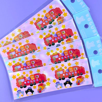 Koguri Pearly Train Sticker Sheet