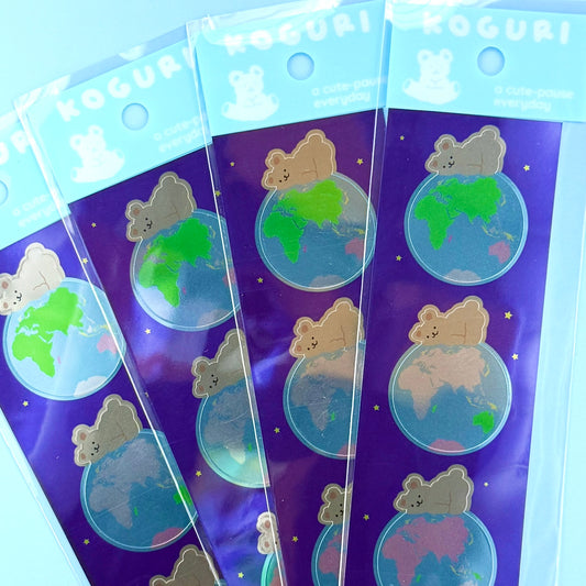 Koguri Bear World Sticker Sheet