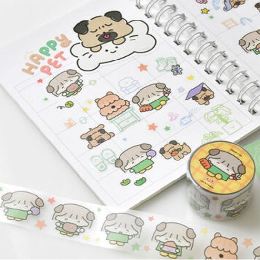 Recorder Factory x Roomroom Happy Pet Sticker Roll