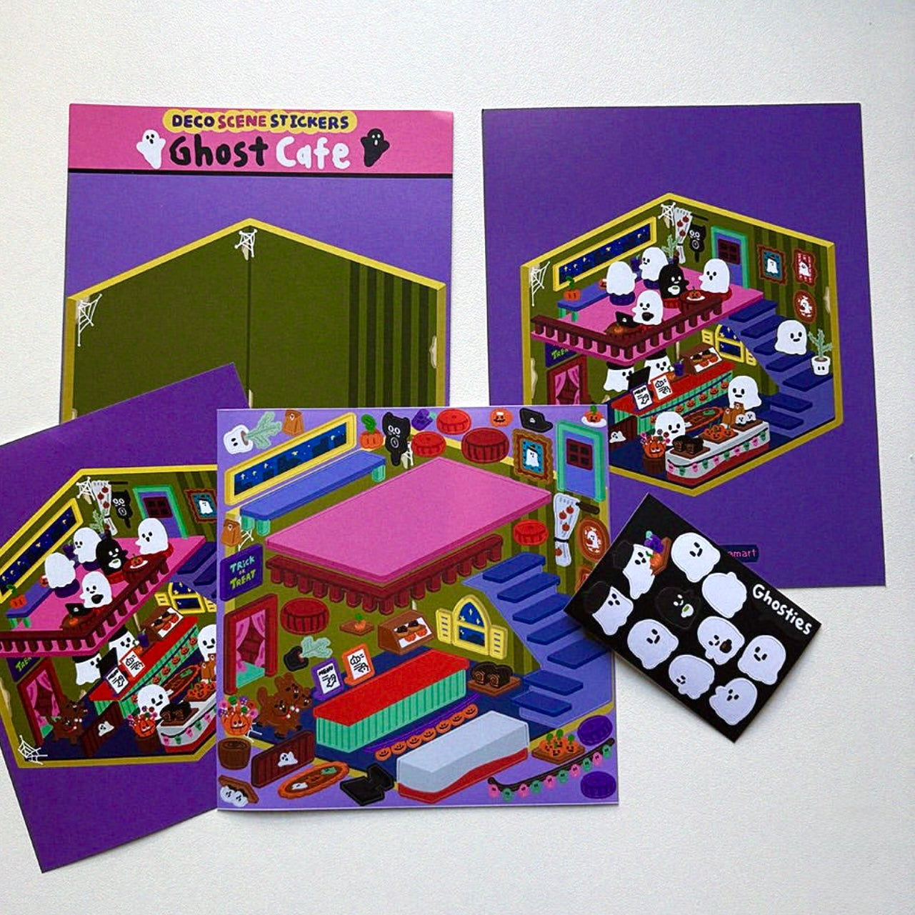 Dinga Mart Ghost Cafe Sticker Sheet - Dandy Mail