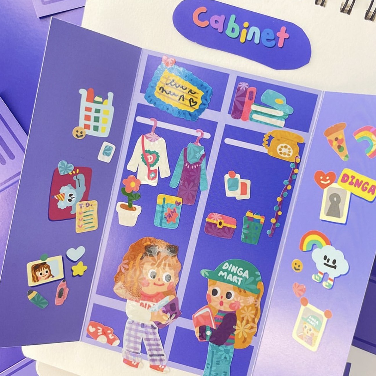 Dinga Mart Locker Sticker Sheet - Dandy Mail