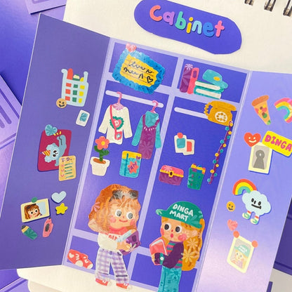 Dinga Mart Locker Sticker Sheet - Dandy Mail