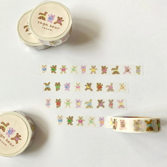 Koguri Yoga Bears Washi Tape Roll