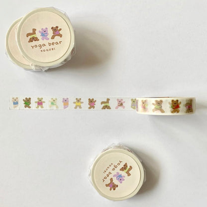 Koguri Yoga Bears Washi Tape Roll