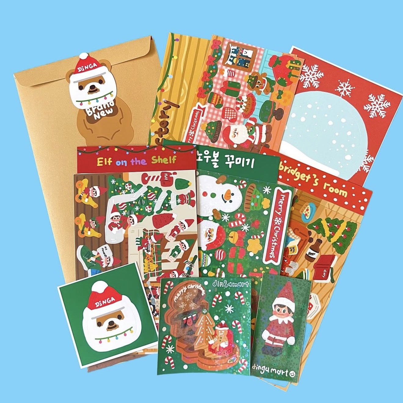 Dinga Mart 2024 Christmas Sticker Pack
