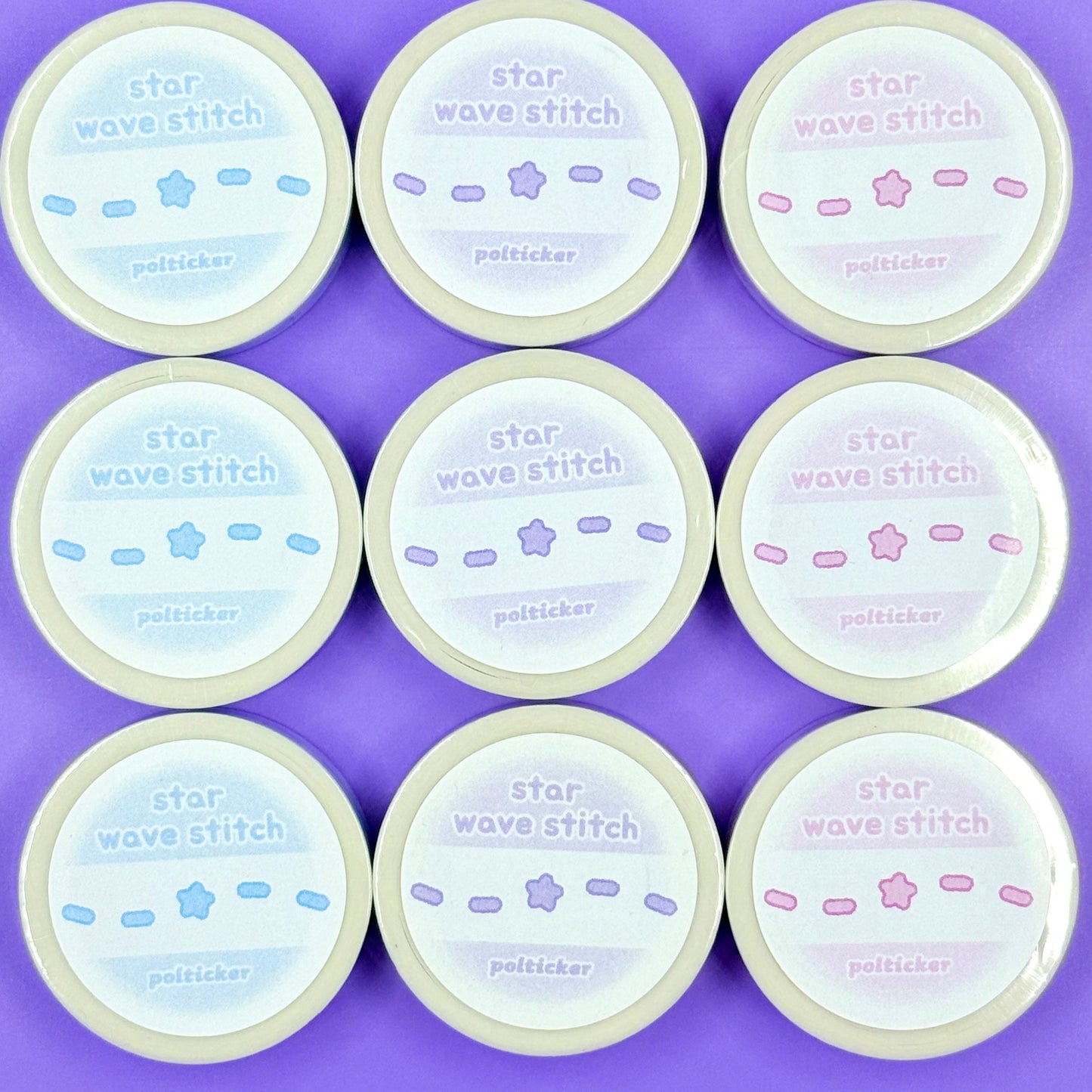 Polticker Star Wave Stitch Washi Tape