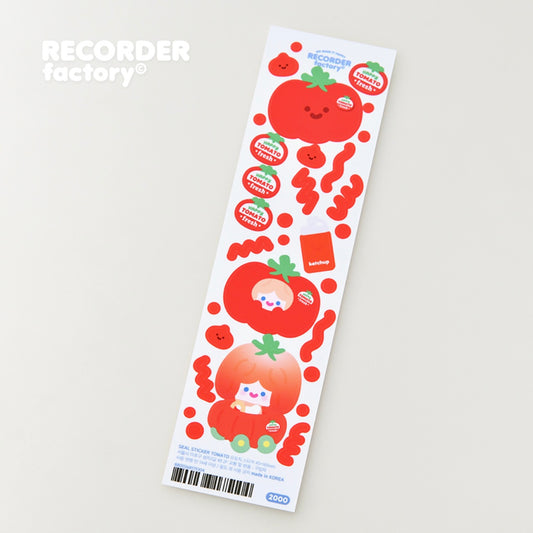 Recorder Factory Happy Tomato Sticker Sheet