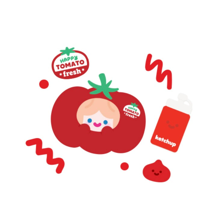 Recorder Factory Happy Tomato Sticker Sheet