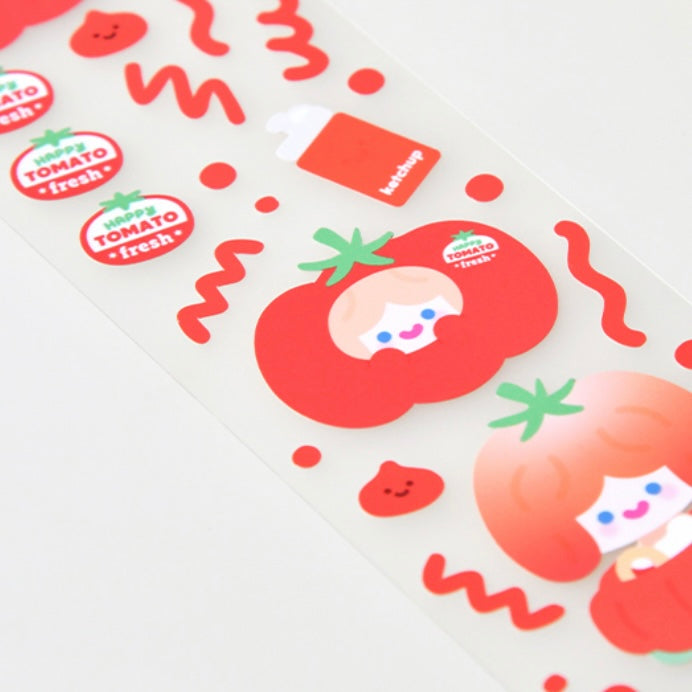 Recorder Factory Happy Tomato Sticker Sheet