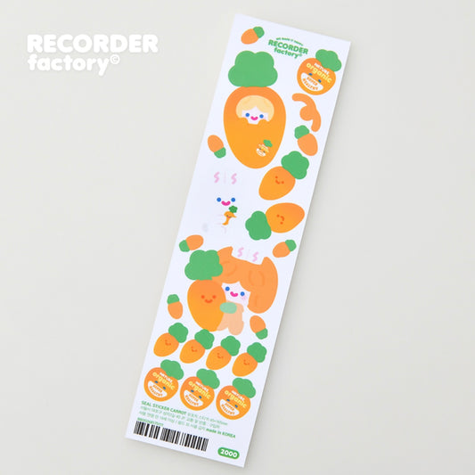 Recorder Factory Happy Carrot Sticker Sheet