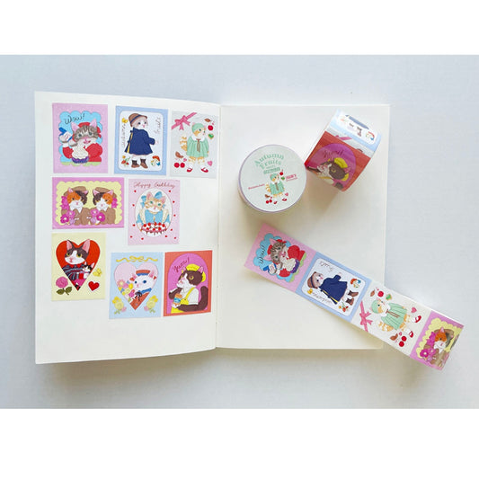 Autumn Fruits Sticker Square Roll Theme 2