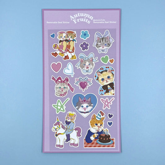 Autumn Fruits Girly Seal Sticker Sheet