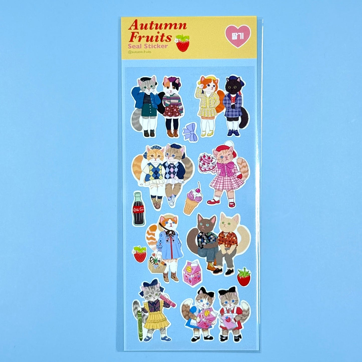Autumn Fruits Seal Sticker Sheet 1
