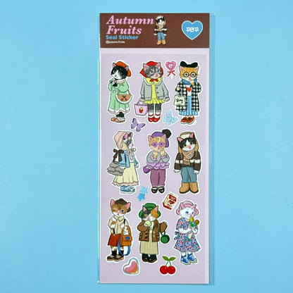 Autumn Fruits Seal Sticker Sheet 4