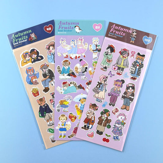 Autumn Fruits Seal Sticker Sheet 4