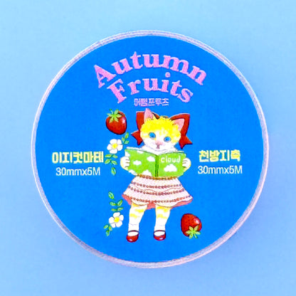 Autumn Fruits Sticker Square Roll Theme 1